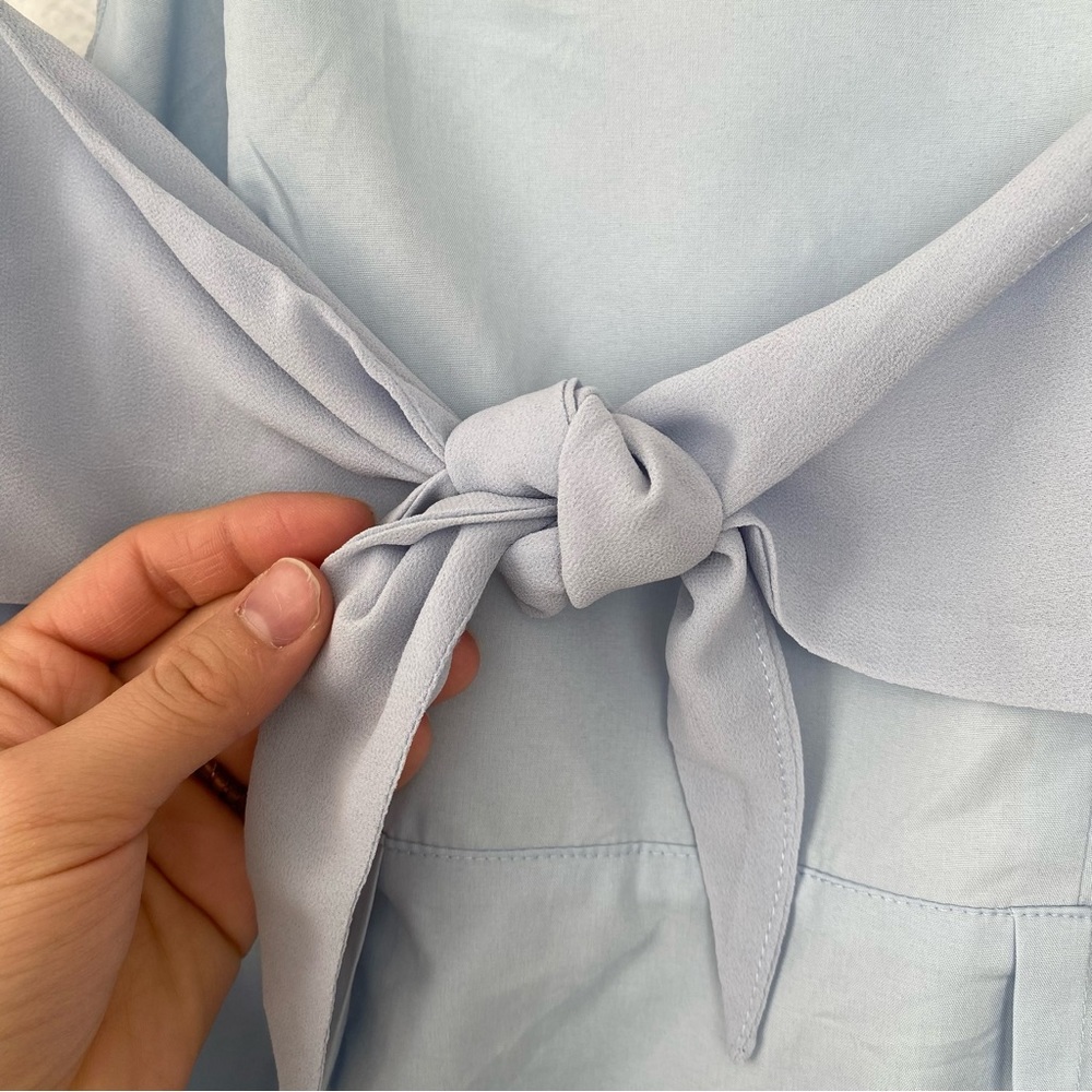 Superdown | Baby Blue Morgan Layer Wrap Mini Dress Sz XS - Picture 9 of 15